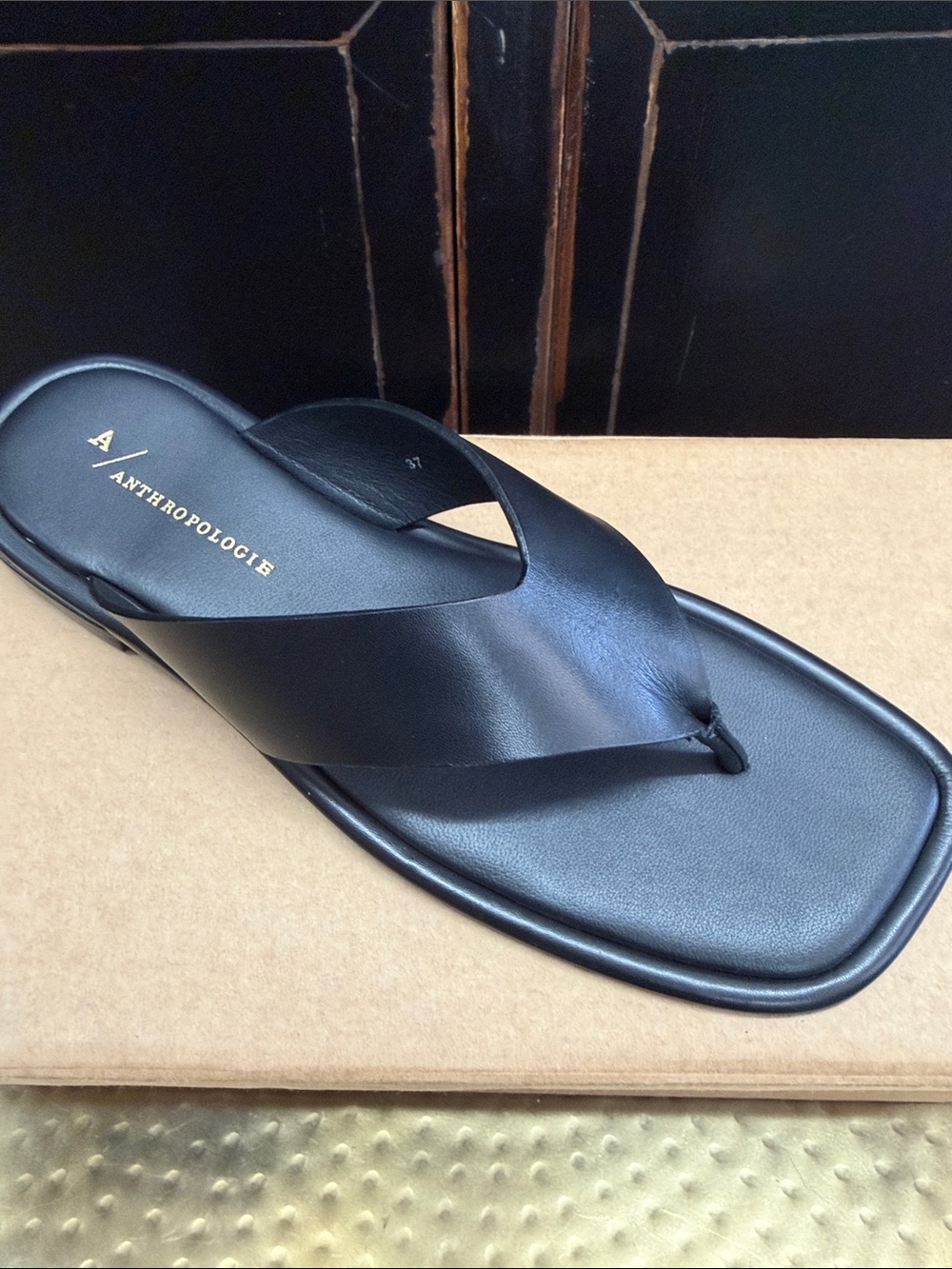 Anthropologie Leather Flip-Flop Sandals- NIB
